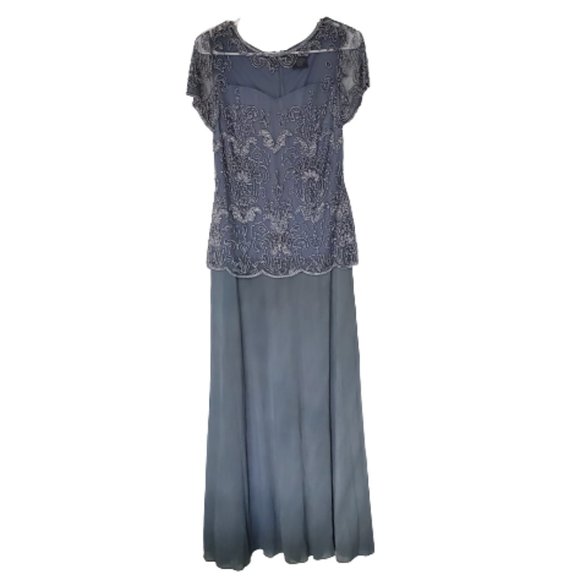 Pisarro Nights Dresses & Skirts - Pisarro Nights Silver Formal Gown, Incredible Detail, Needs Care, Women's 8 NWT